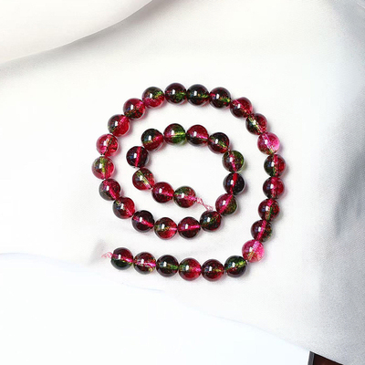 diy冰种西瓜碧玺水晶散珠