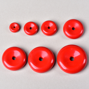 新品天然原矿朱砂原石红砂光面平安扣吊坠配件保真朱砂