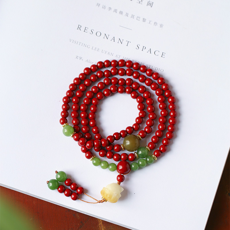 低含量朱砂紫金砂原创搭配款手链