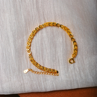 特价超值925纯银镀金款凤尾款手链 爆款的款式女款简约时尚饰品