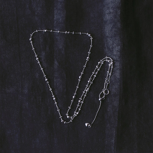 钻石切工满天星中长款项链纯银