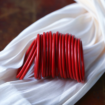 原矿朱砂手镯叮当镯女款