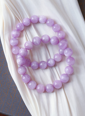 特价超值颜色好天然紫锂辉圆珠手链女款紫色系水晶饰品礼物