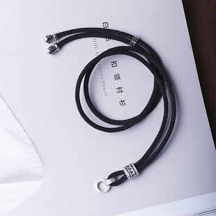 925银吊坠挂绳 可调节项链绳男女款项坠子挂绳饰品配件