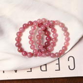 天然粉水晶老矿马粉手链 特价 工厂福利 粉水晶果冻粉马粉手串