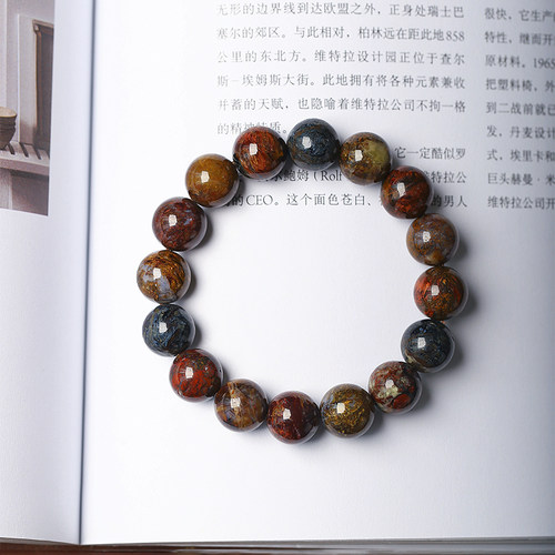 天然彼得石圆珠单圈原石多圈手链