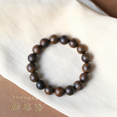 工厂放漏 文玩沉香手串饰品 男女款 天然奇楠沉香单圈手链 老油料