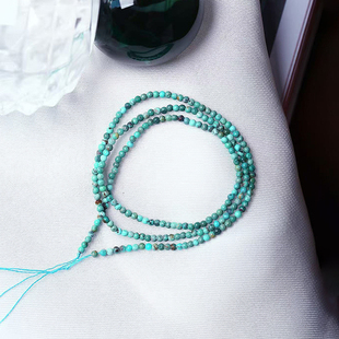 适合DIY天然原矿绿松石半成品湖北原矿天然无优化绿松石小米珠