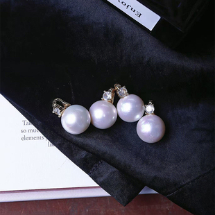 天然淡水珍珠万能扣头镶嵌款吊坠 女珍珠简约时尚锁骨挂坠饰品