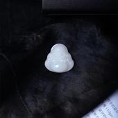 玉石佛公挂坠饰品礼物 女款 天然和田玉羊脂白玉雕刻弥勒佛款 吊坠