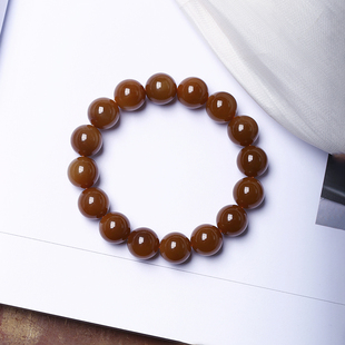 玉石手串饰品礼物 男女款 今年涨价王天然和田玉糖料圆珠款 手链
