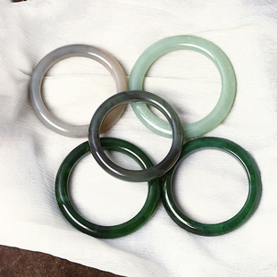 一物一图 孤品清仓捡漏 烟灰糖料青玉碧玉和田玉手镯雕花宽镯子