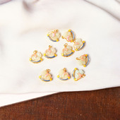 天然和田玉雕刻唐马 手工彩绘款 纯银镶嵌吊坠手链配件滴溜DIY