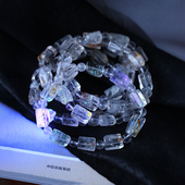 天然水晶油胆闪灵随形珠手链 男女款 异象闪灵钻水晶手串饰品