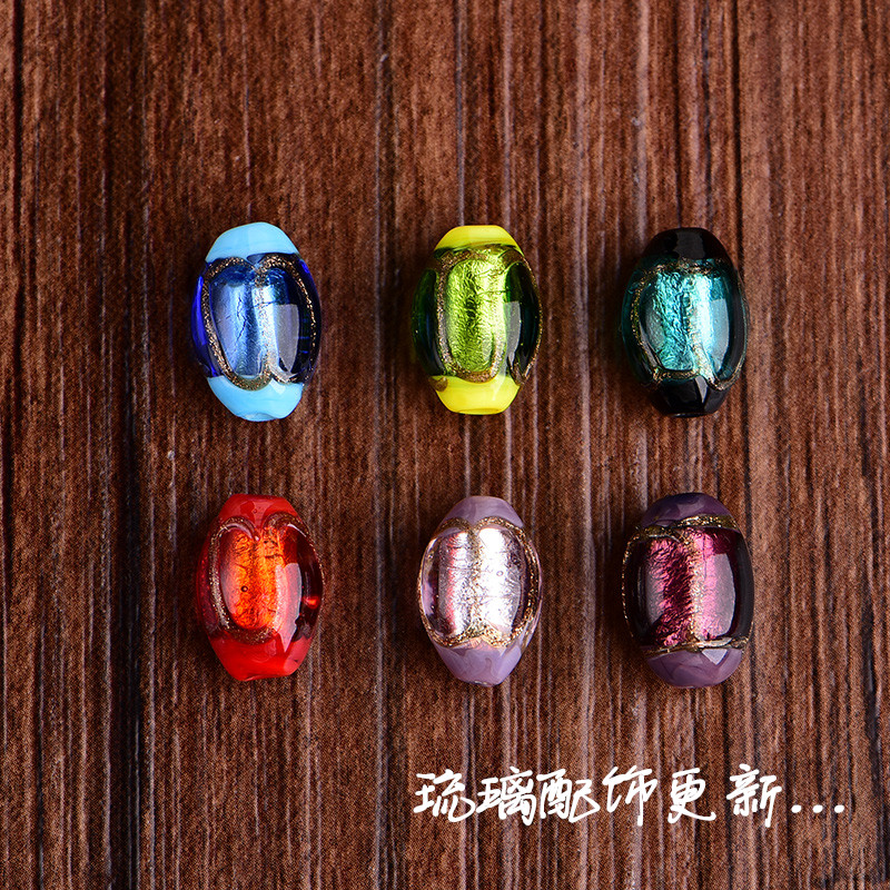 老琉璃珠多色桶珠散珠 隔珠 diy搭配手链项链星月菩提饰品配件
