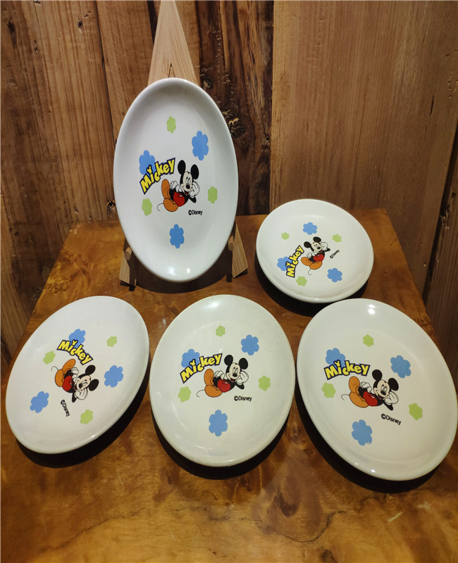 迪士尼米奇碟子 日本卡通米老鼠小圆盘瓷碟DISNEY MIKEY杯碟