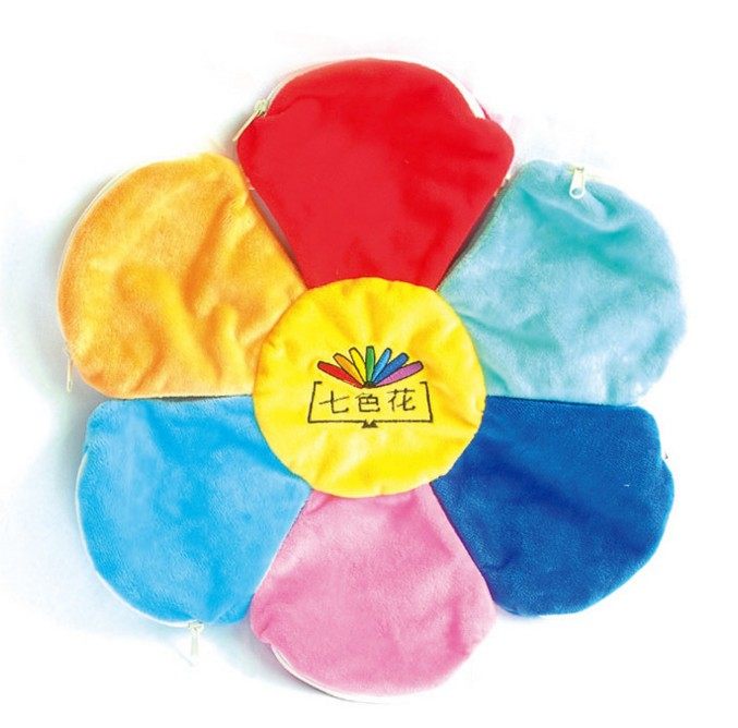 幼儿园早教游戏儿童运动玩具花型道具七色花摸包感统训练器材布质