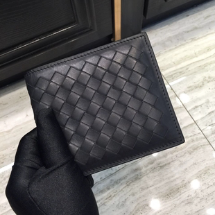 刺绣新款 编织钱包男真皮软皮钱包商务休闲胎牛皮卡夹送礼 2025男士