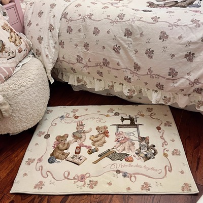 次西瓜的猫卧室复古仿羊绒地毯