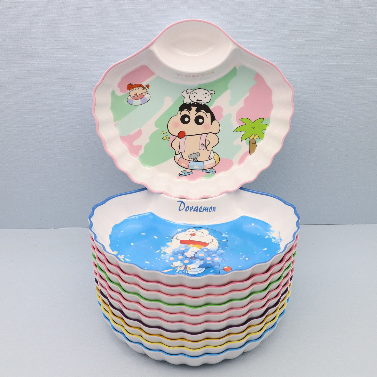 卡通防摔防烫家用水饺子盘蘸料盘菜盘子库洛米玉桂狗儿童分隔餐盘