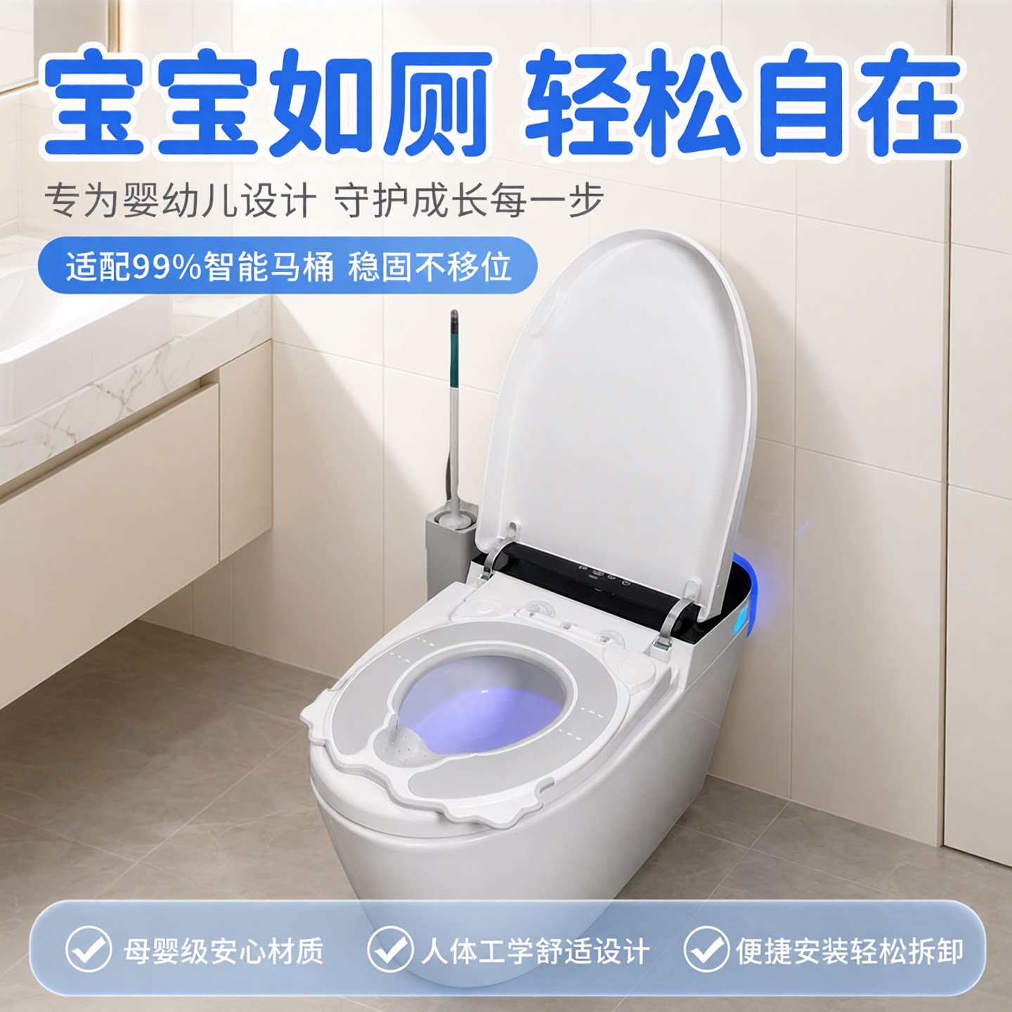 儿童智能马桶坐便圈大号图片