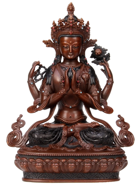 纯铜观音菩萨摆件密宗佛像