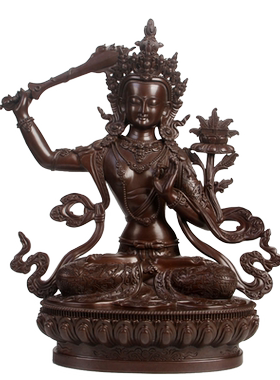 纯铜文殊师利菩萨密宗供奉佛像