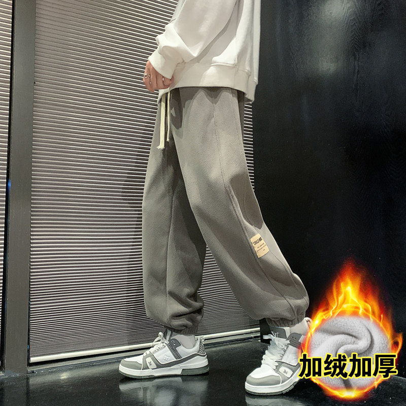 束脚宽松秋冬季潮流休闲裤男青春流行长裤潮 K629P48图片