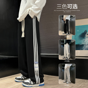 男直筒宽松型时尚潮牌秋季休闲裤男青春流行长裤潮K627P50