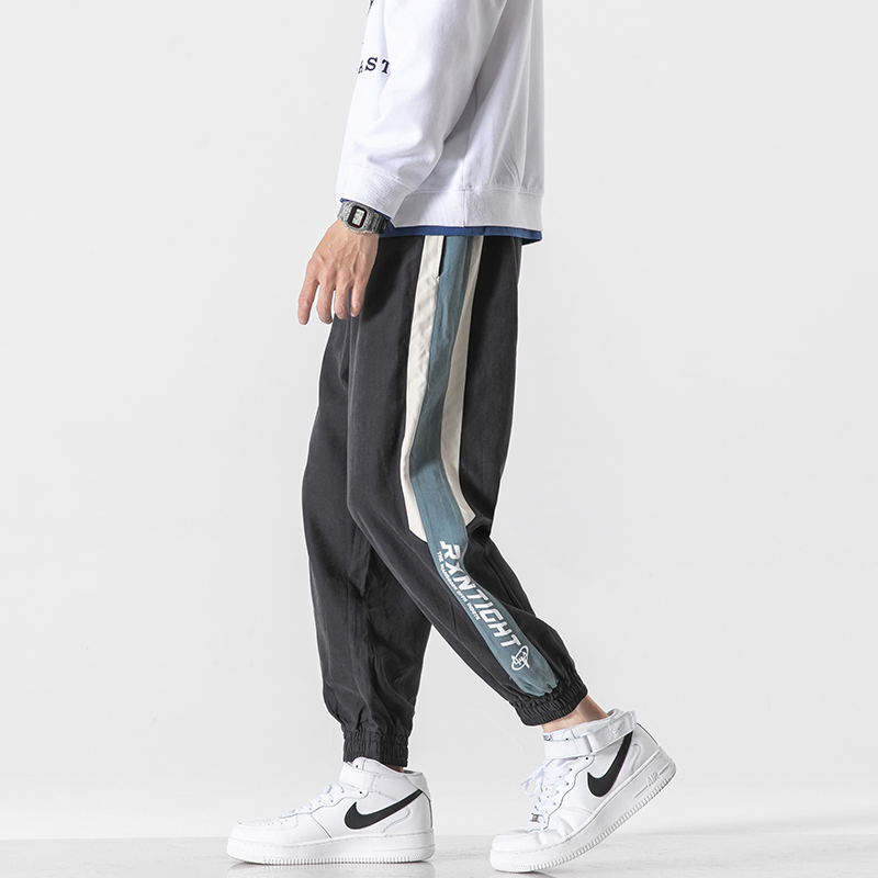 无影/侧面拼休闲男裤接韩版直筒束脚裤A2104，男装休闲裤，星座1106-3（原星座1111）