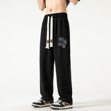 男士春潮流运动卫裤长裤拖地休闲男直筒潮XZ1111K302P40，男装休闲裤，星座1111