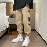 港风/男个性拼料宽松多袋裤工装裤K72P35，男装休闲裤，星座1106-3（原星座1111）