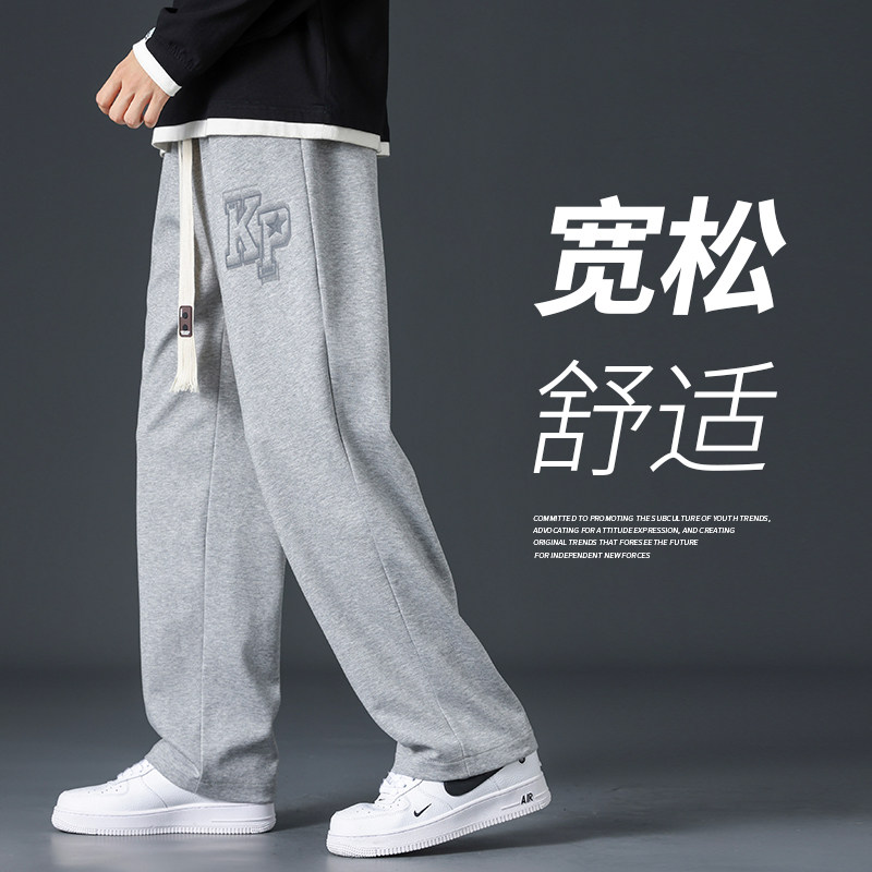 男休闲卫裤长裤拖地裤男直筒裤潮XZ1111K302P40图片