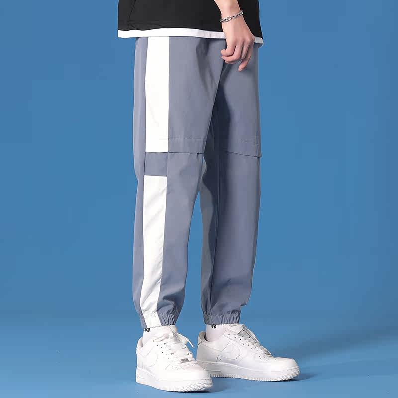 2021春款青春休闲男裤九分裤图片