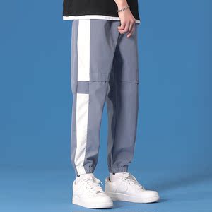 2021春款青春休闲男裤九分裤图片