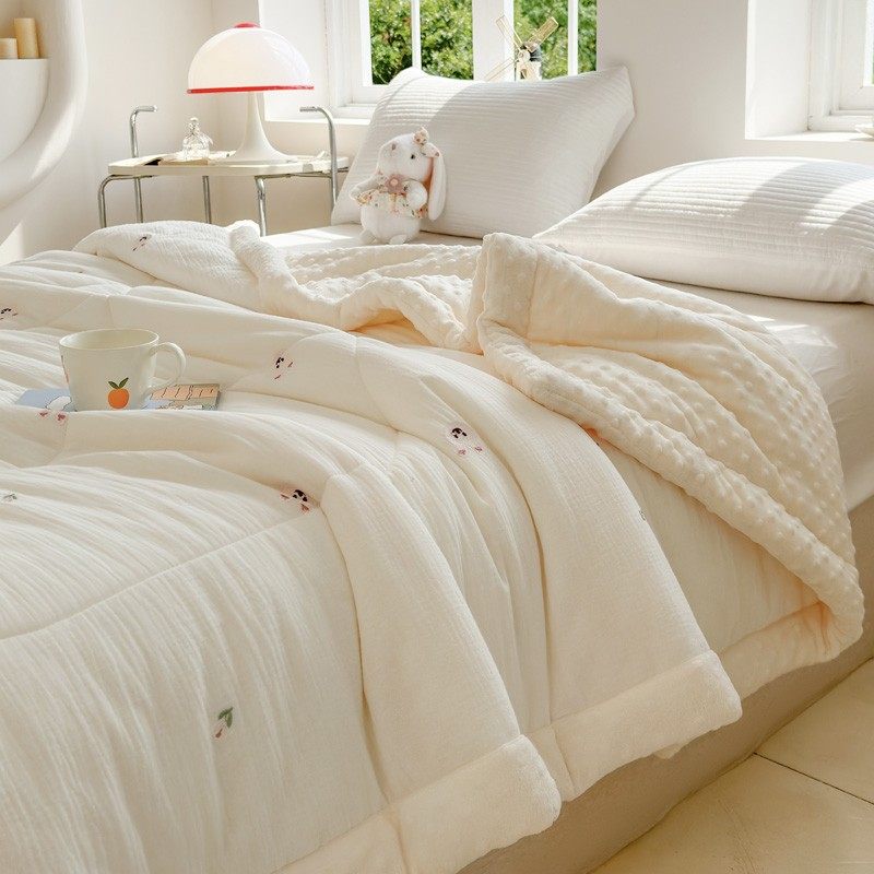 官方正品A类母婴级全棉皱绉纱安抚豆豆被春秋被可机水洗一体冬被,床上用品,化纤被,淘宝优惠券,粉丝福利购,淘宝优惠卷