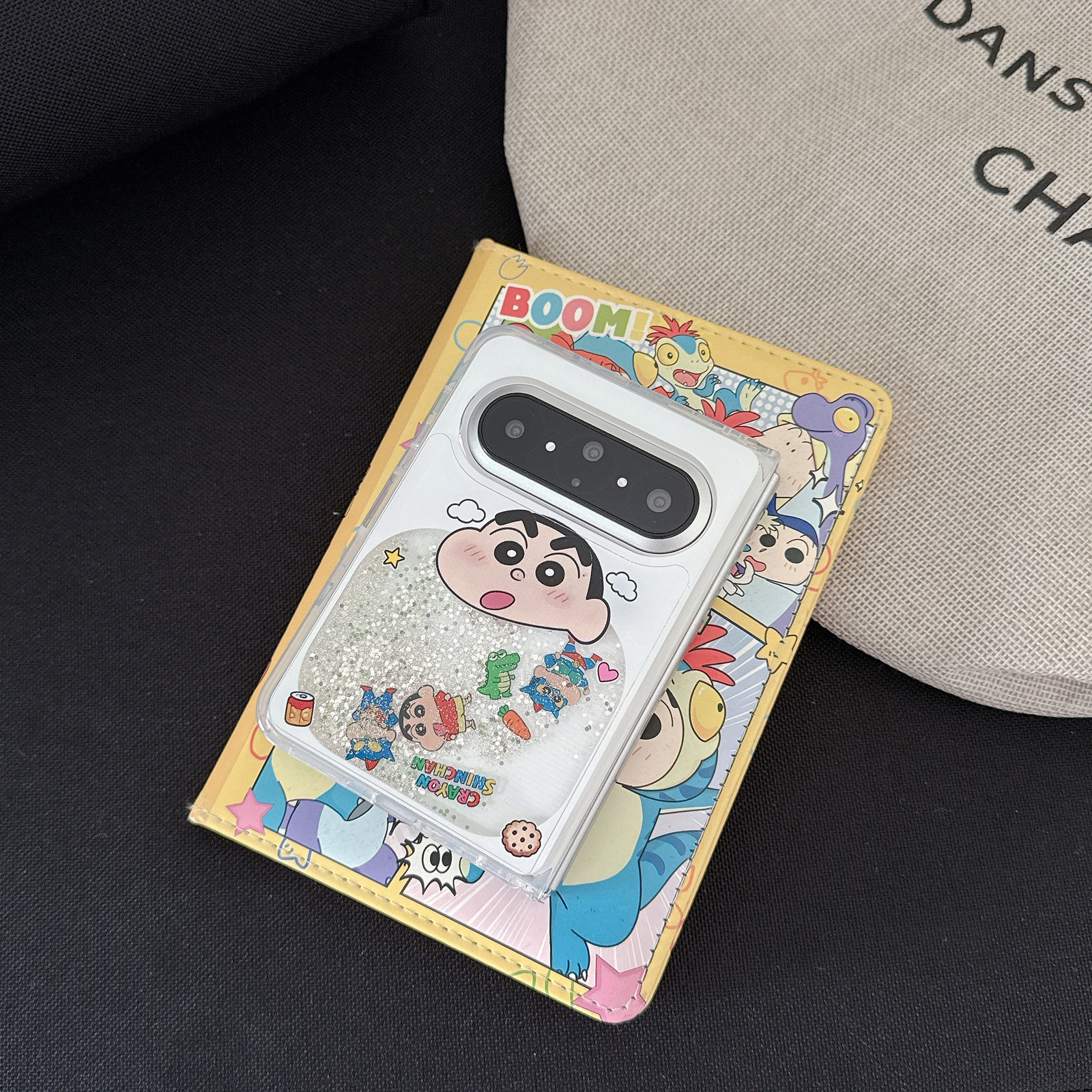 卡通流沙蜡笔小新卡通手机壳华为PuraXMAX典藏版亚克力保护套