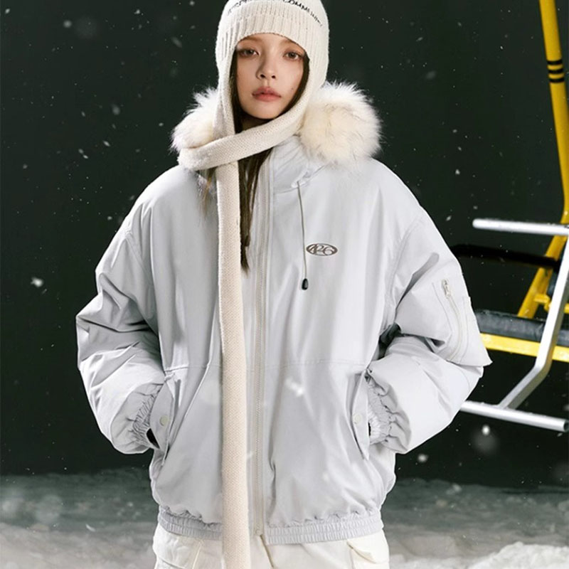 高级感纯色毛茸茸开衫棉衣棉服韩版冬装宽松慵懒风甜美面包服外套