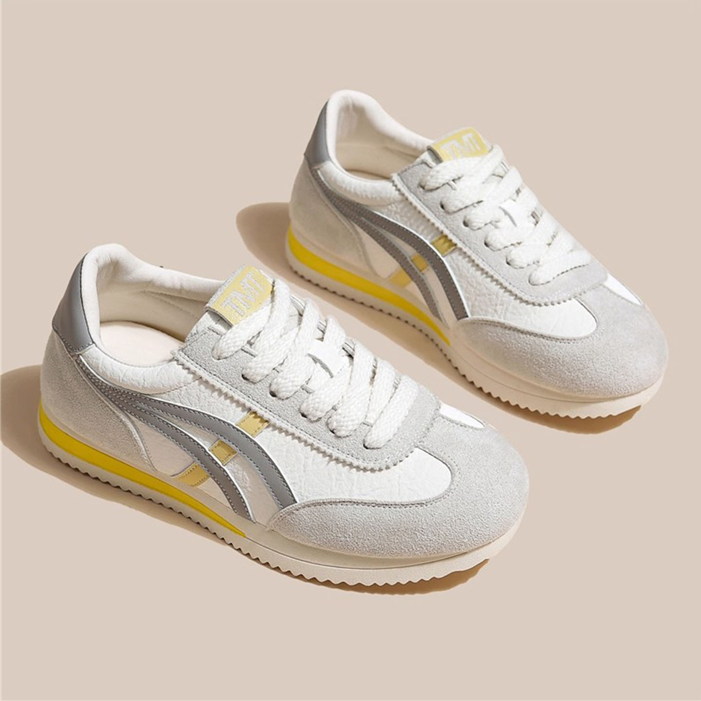 真皮德训鞋女软底阿甘鞋女鞋