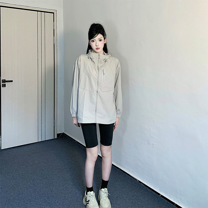 HELIPORT 速干反光拉链防晒服轻薄连帽皮肤衣防晒服男女同款外套