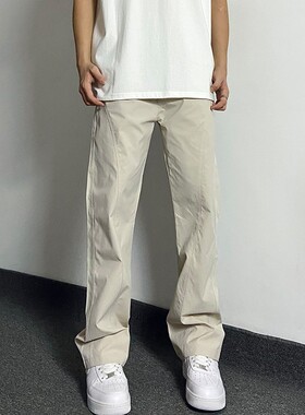 HELIPORT 停机坪HLPT支线 基础斜切直筒长裤百搭休闲裤男女同款