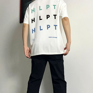HELIPORT停机坪 彩虹字体短袖圆领印花男女T恤日常宽松潮牌上衣