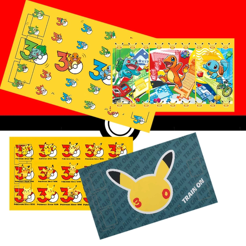 宝可梦皮卡丘牌垫30周年主题卡垫ptcg playmat最初的伙伴pokemon