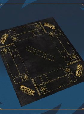 符文战场4人四人卡垫2v2牌垫英雄联盟对战垫战斗盘lol桌游playmat