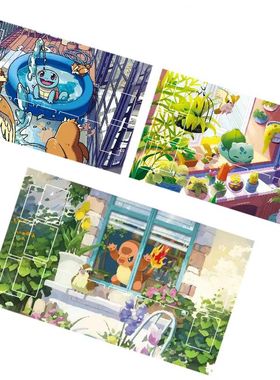 宝可梦卡垫单人牌垫御三家tcg小火龙对战垫pokmon playmat