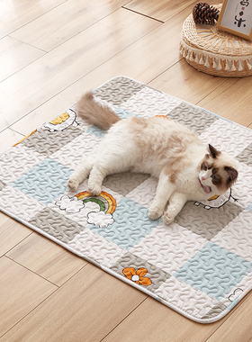 纯棉宠物睡觉垫春夏狗狗垫子猫咪猫砂垫兔垫脚垫笼垫防滑狗垫猫垫