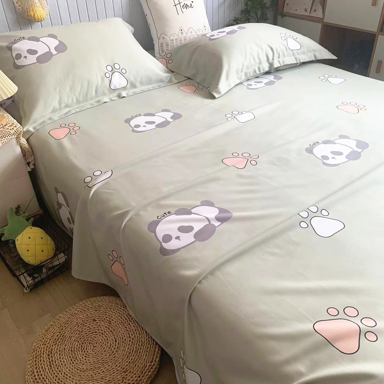 夏季凉感凉席高档斜纹竹纤维床单
