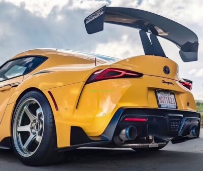 适用丰田汽车牛魔王Supra A90小包围改装升级碳纤维支架GT尾翼