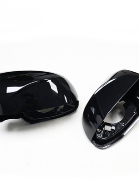 适用于宝马X3X4X5X6改装X3X4X5X6X7M亮黑牛角后视镜壳 镜框四件套