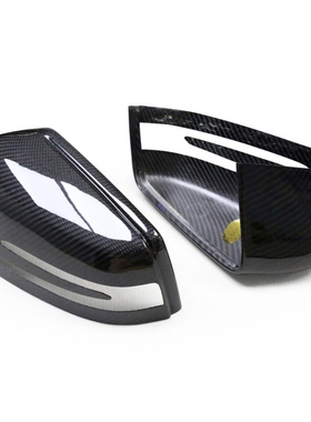 适用于奔驰ABES级CLA CLS GLK GLA级W204 212干碳纤维后视镜壳 罩